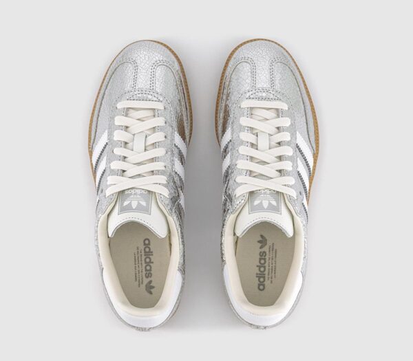 adidas Samba OG Trainers Silver Metalic White White - Imagen 4