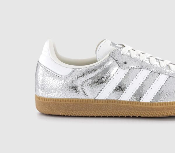adidas Samba OG Trainers Silver Metalic White White - Imagen 6