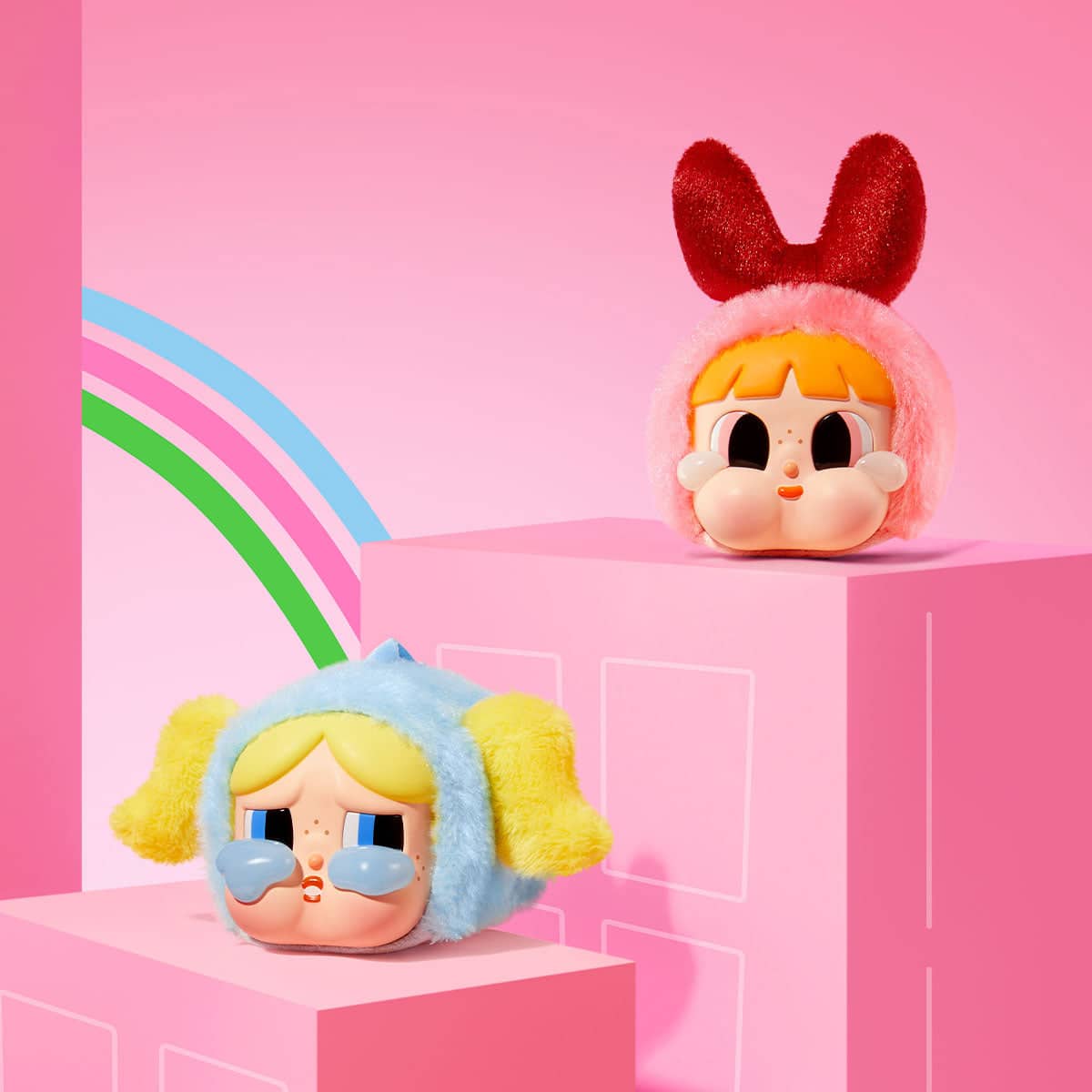 Pop Mart CryBaby x Powerpuff Girls Series Vinyl Face Plush Sealed Case - Imagen 5