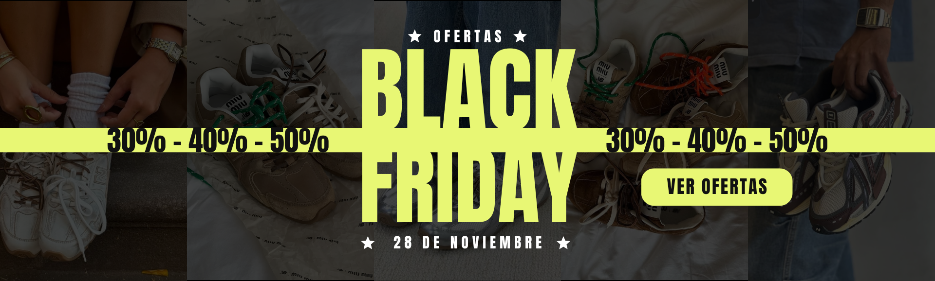 Banner Mercado Shops Black friday Minimalista Negro Amarillo