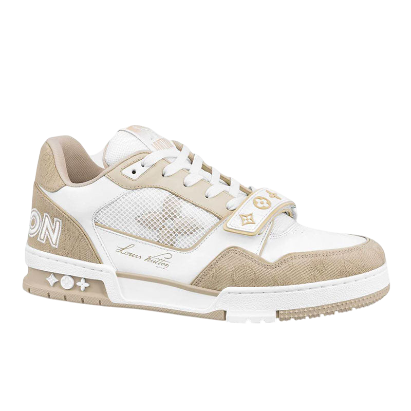 LV Trainer Beige White