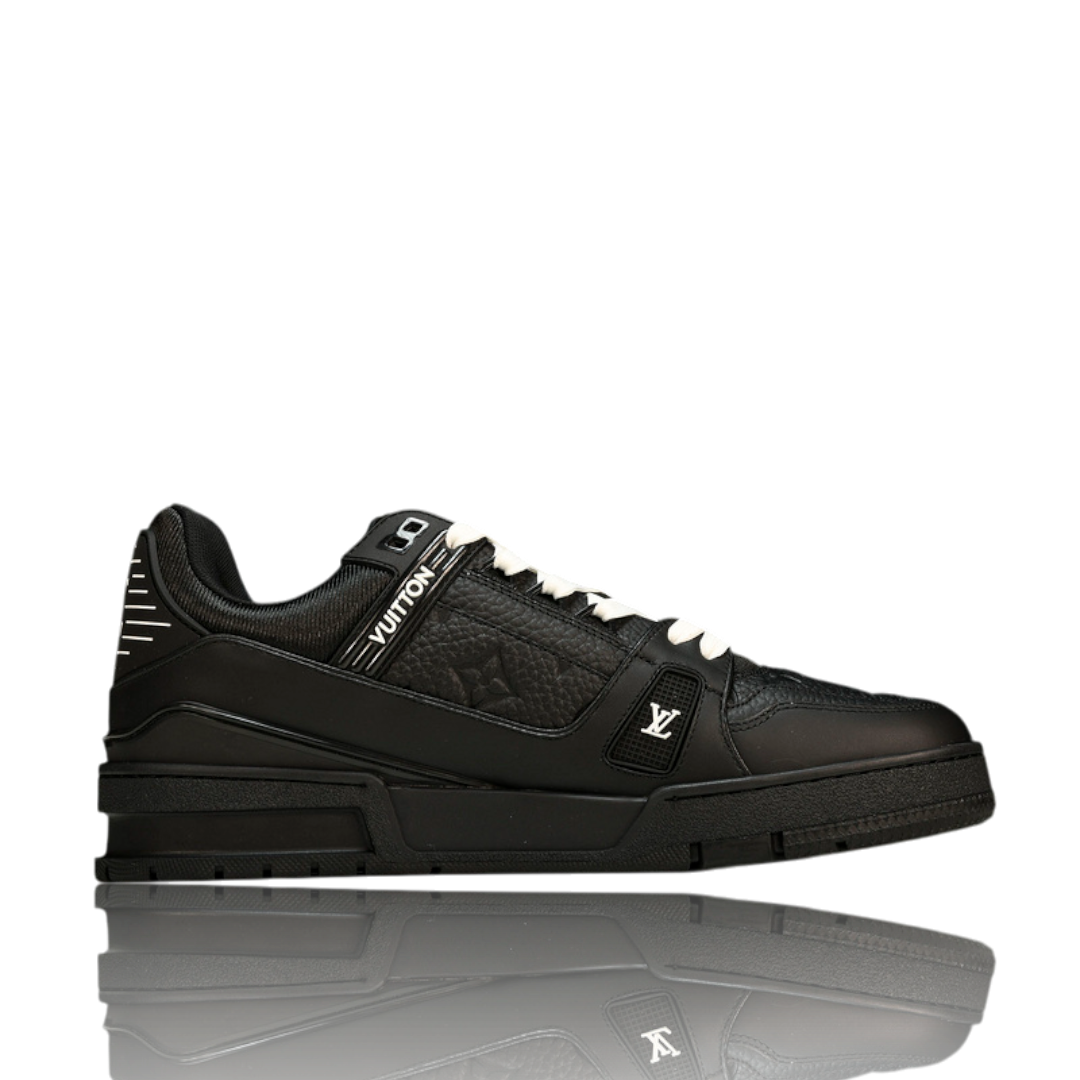 LV Trainer Low Monogram Black Embossed