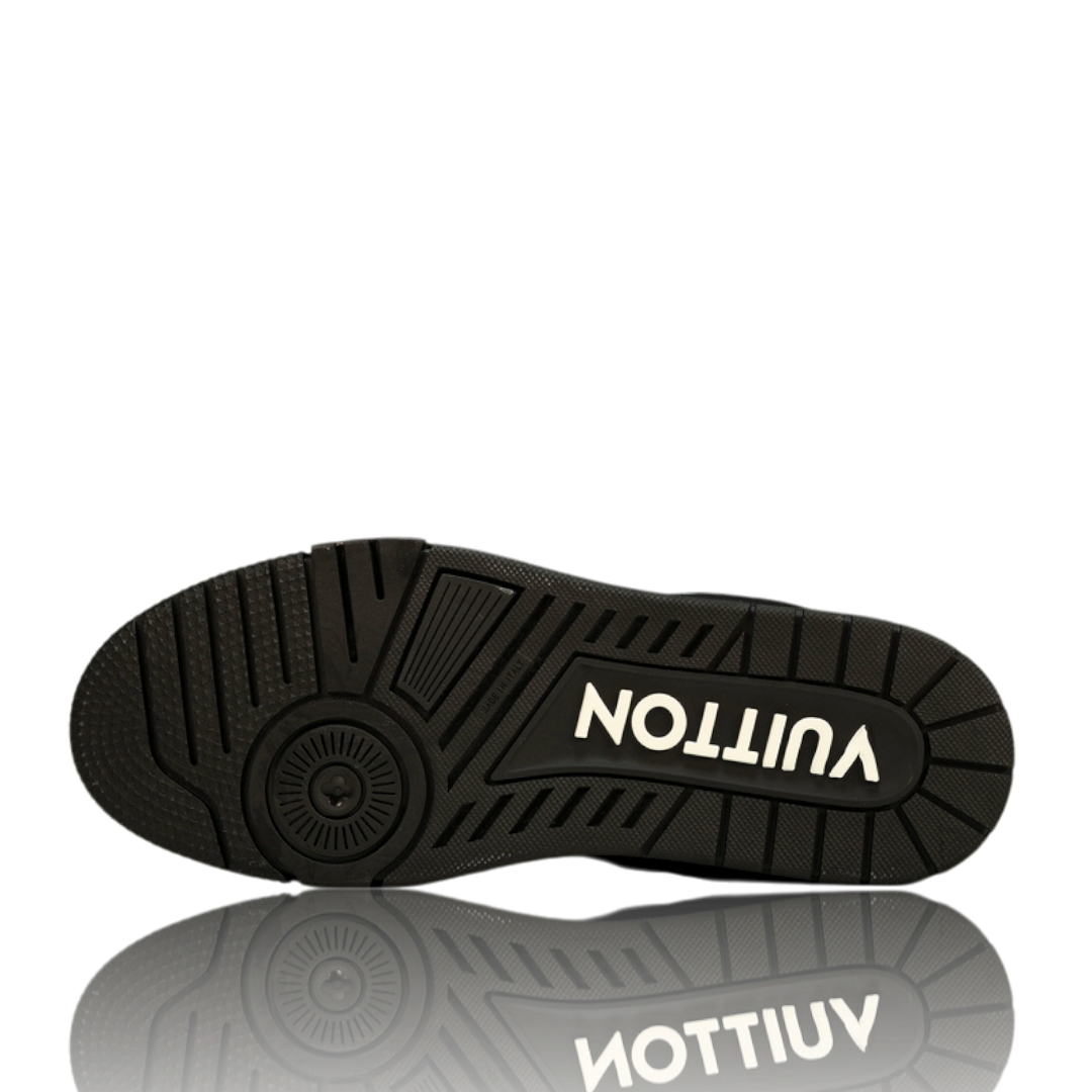 LV Trainer Low Monogram Black Embossed
