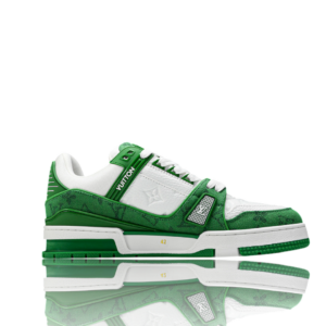 LV Trainer Low Monogram Denim White Green