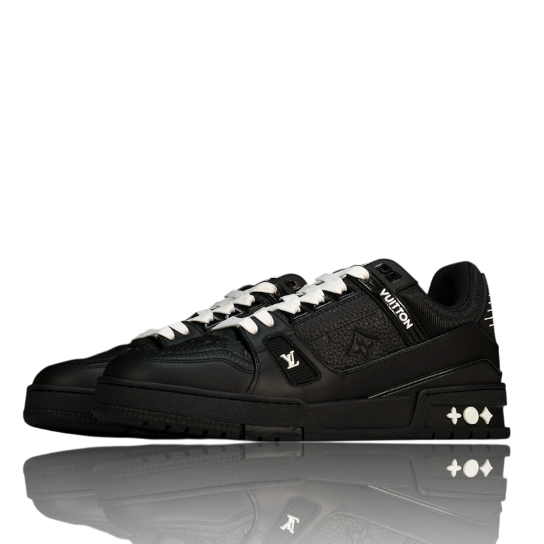 LV Trainer Low Monogram Black Embossed