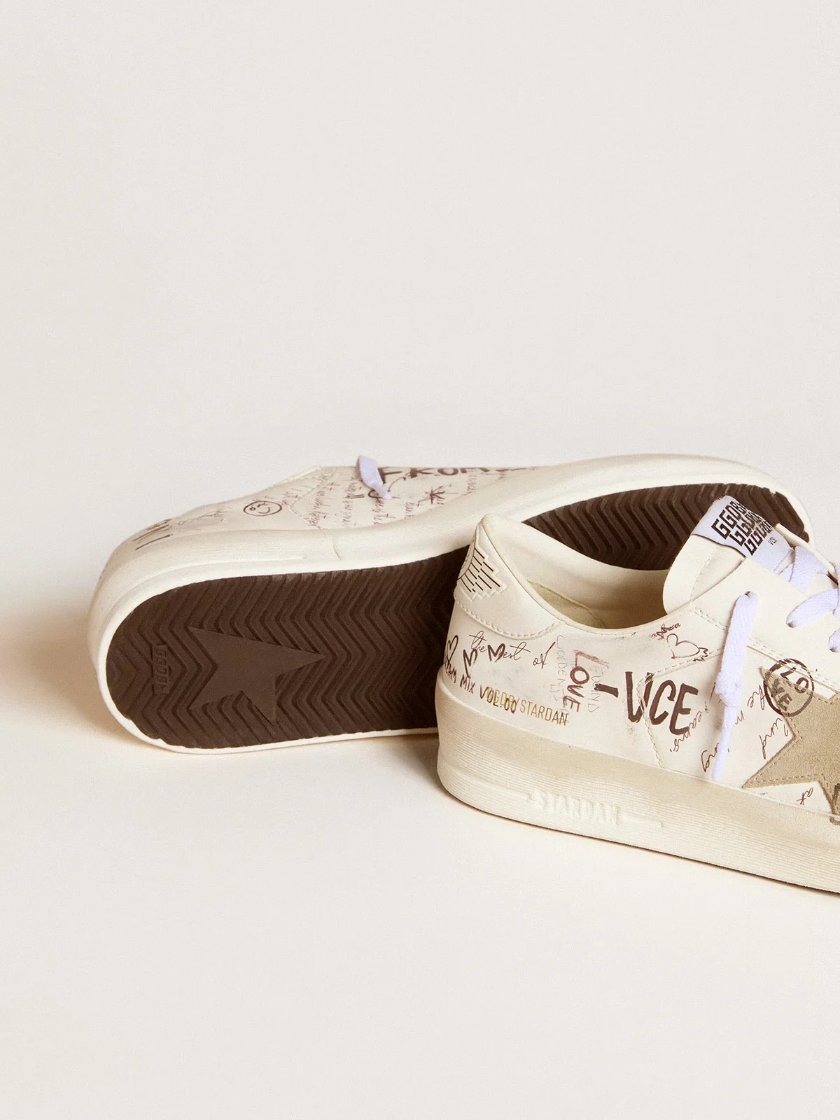 Golden Goose Stardan Lettering Ice Gray Star