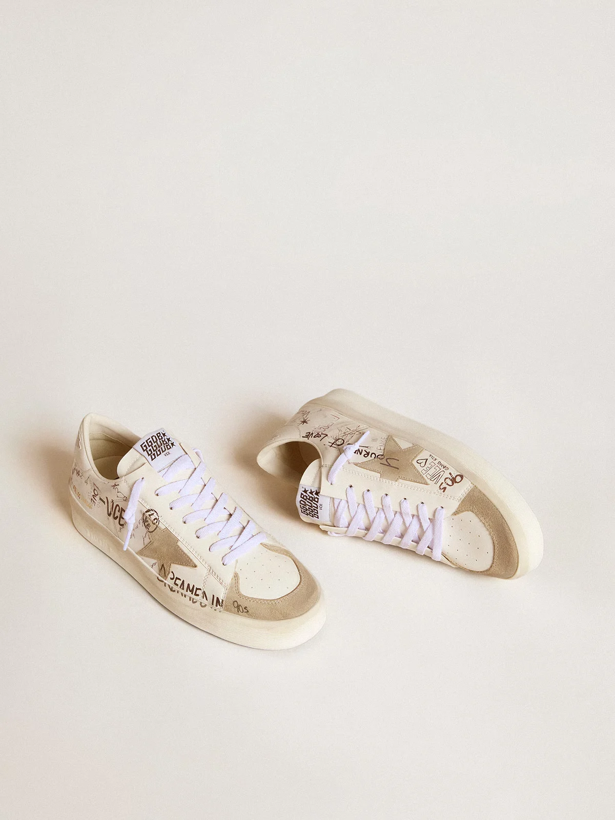 Golden Goose Stardan Lettering Ice Gray Star