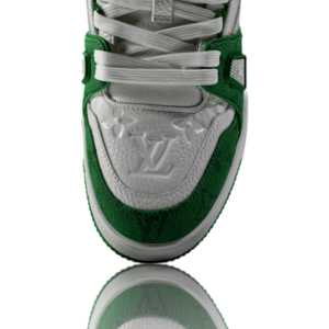 LV Trainer Low Monogram Denim White Green