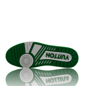 LV Trainer Low Monogram Denim White Green