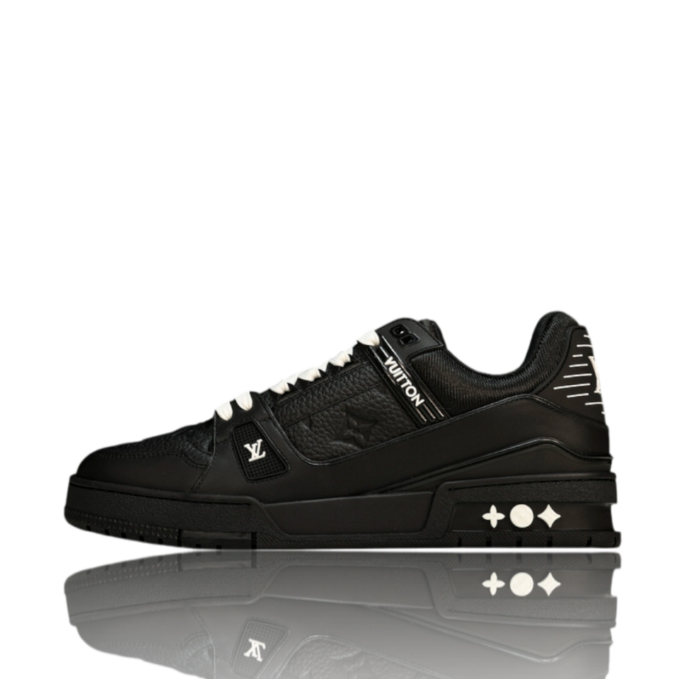 LV Trainer Low Monogram Black Embossed