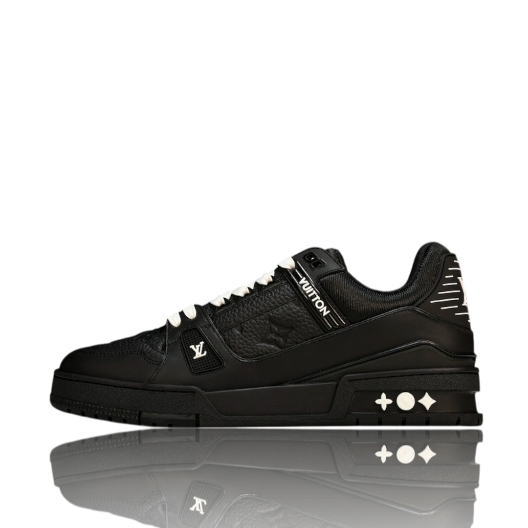 LV Trainer Low Monogram Black Embossed