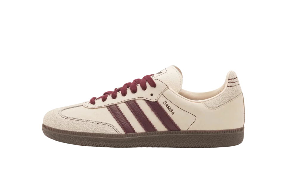 Adidas Samba OG Wonder White Maroon