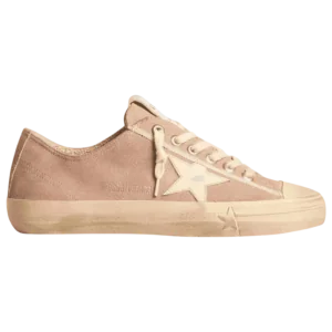Golden Goose V-Star Pink Suede Cream Star
