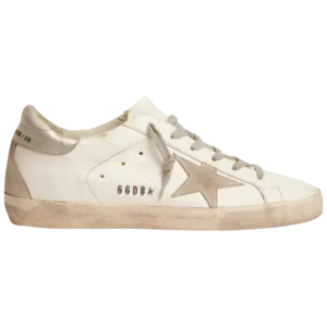 Golden Goose Super-Star Silver Heel Tab Stud Lettering