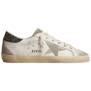 Golden Goose Super-Star Gray Star Dark Gray Glitter Heel Tab
