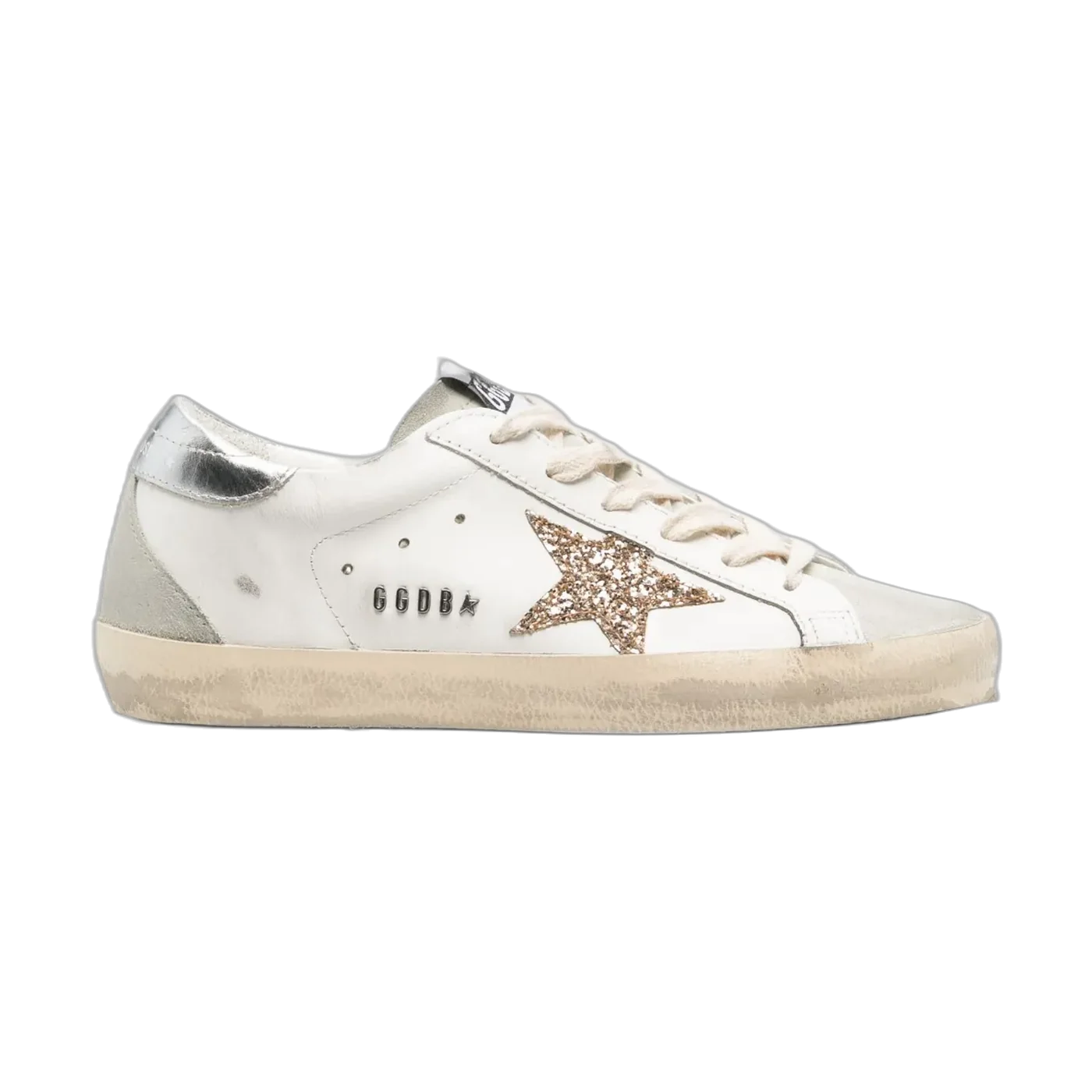 Golden Goose Super-Star White Gold Silver Star