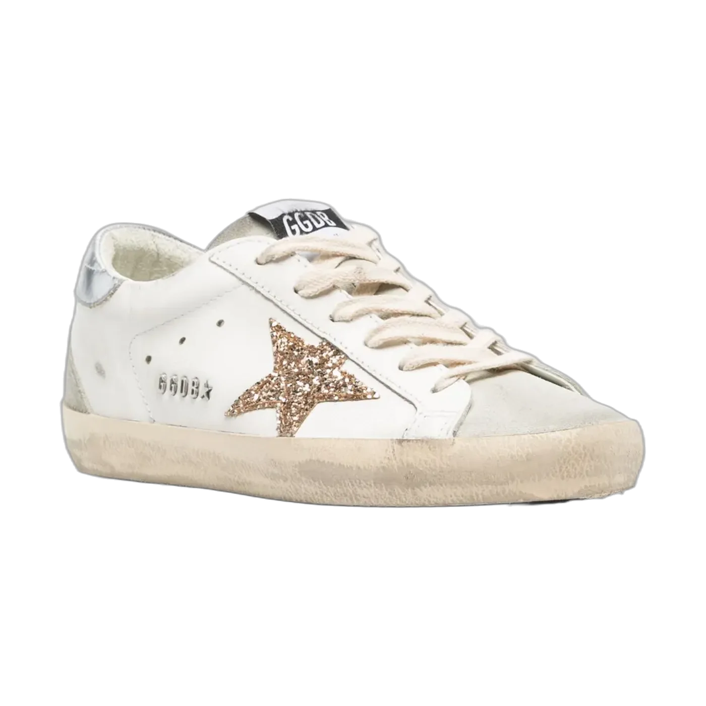 Golden Goose Super-Star White Gold Silver Star