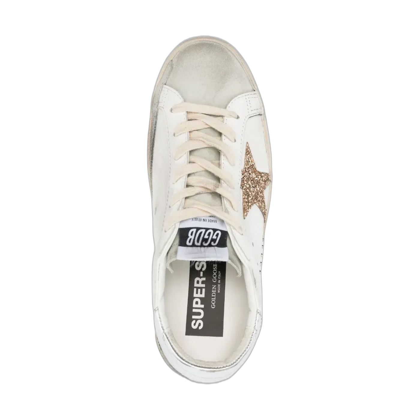 Golden Goose Super-Star White Gold Silver Star