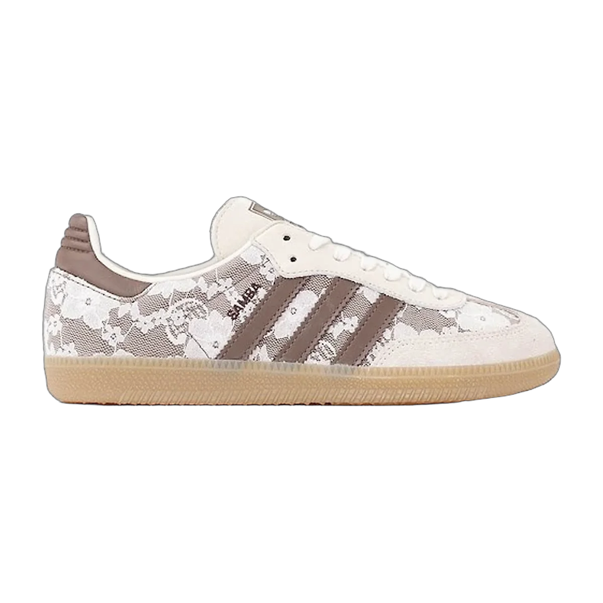 Adidas Samba OG Off White Earth Strata Gum con encaje floral
