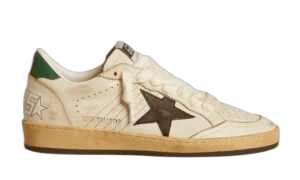 Golden Goose Ball Star Blanco Verde con Estrella Negra