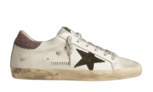 Golden Goose Ball Star Morado con Estrella Verde Oscuro