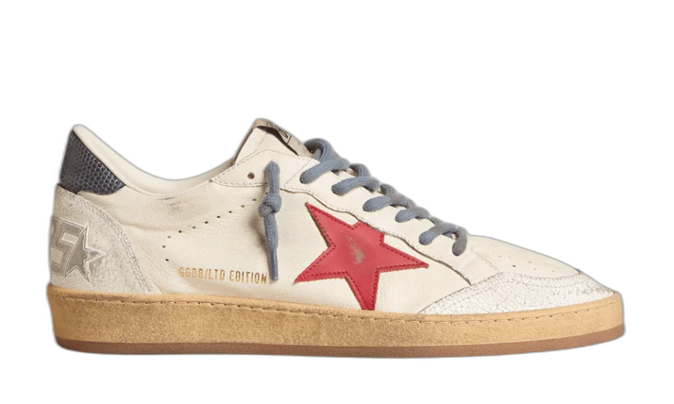 Golden Goose Ball Star LTD Blanco Azul con Estrella Roja