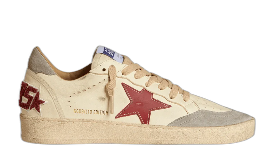 Golden Goose Ball Star LTD Blanco Gris Rojo