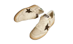Golden Goose Ball Star Blanco Verde con Estrella Negra