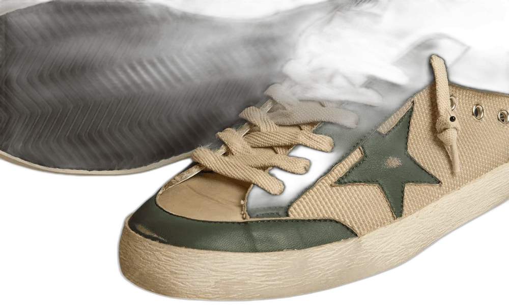 Golden Goose Super Star Blanco Crema con Verde