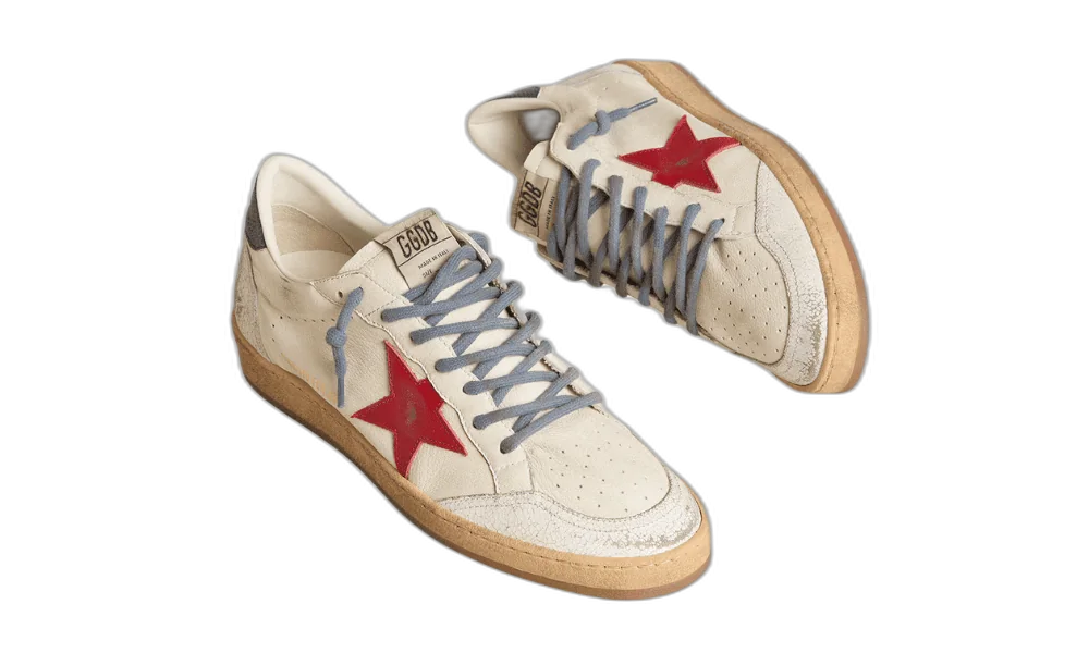 Golden Goose Ball Star LTD Blanco Azul con Estrella Roja