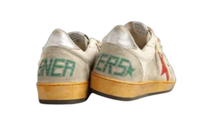 Golden Goose Ball Star Gris con Estrella Roja