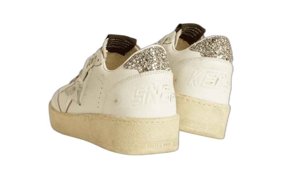 Golden Goose Ball Star 2 Blanco Plateado