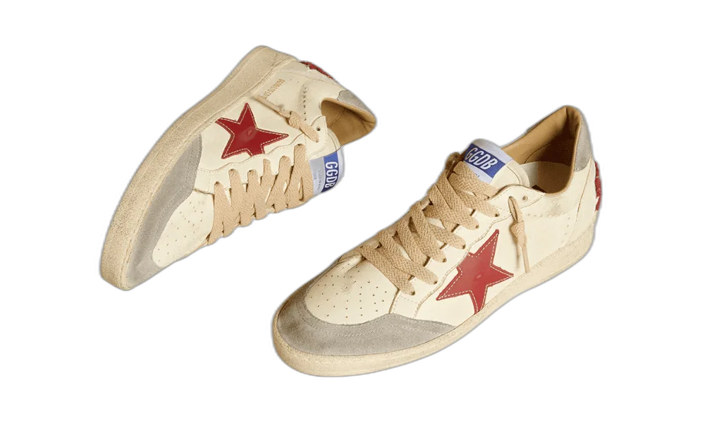 Golden Goose Ball Star LTD Blanco Gris Rojo