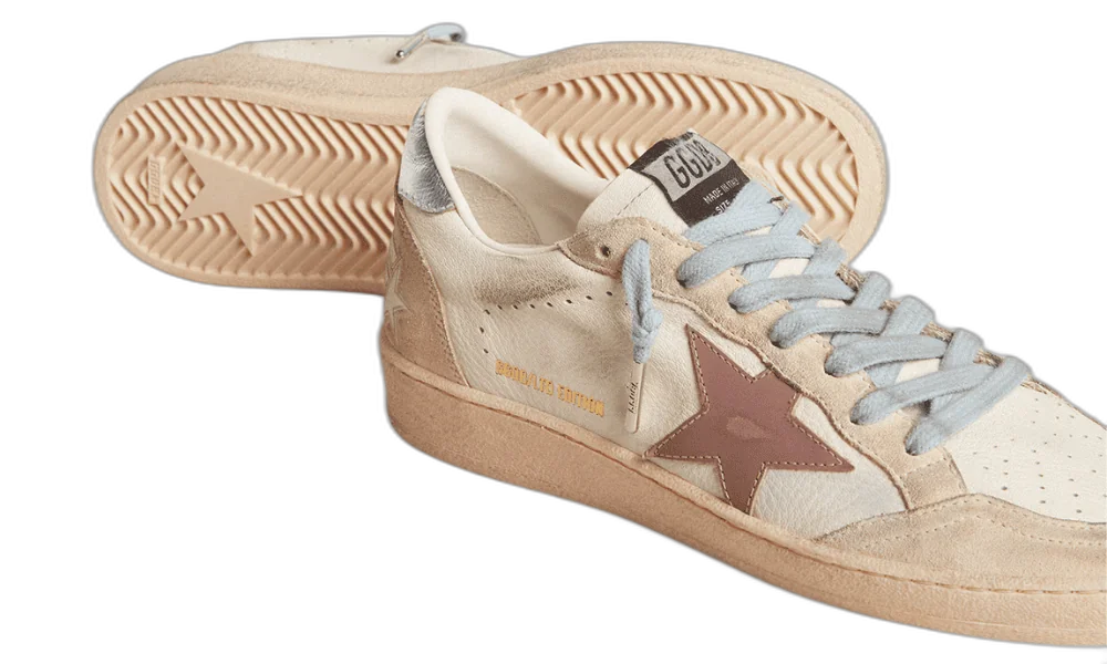 Golden Goose Ball Star Beige Azul y Rojo