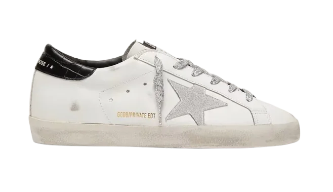 Golden Goose Ante Blanco Refuerzo Talón Estampado Negro