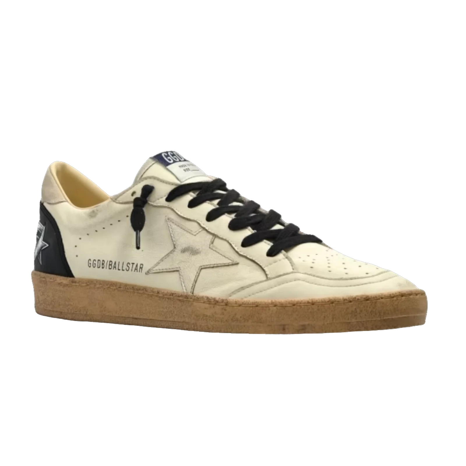 Golden Goose Ball Star Crema Estrella Plata