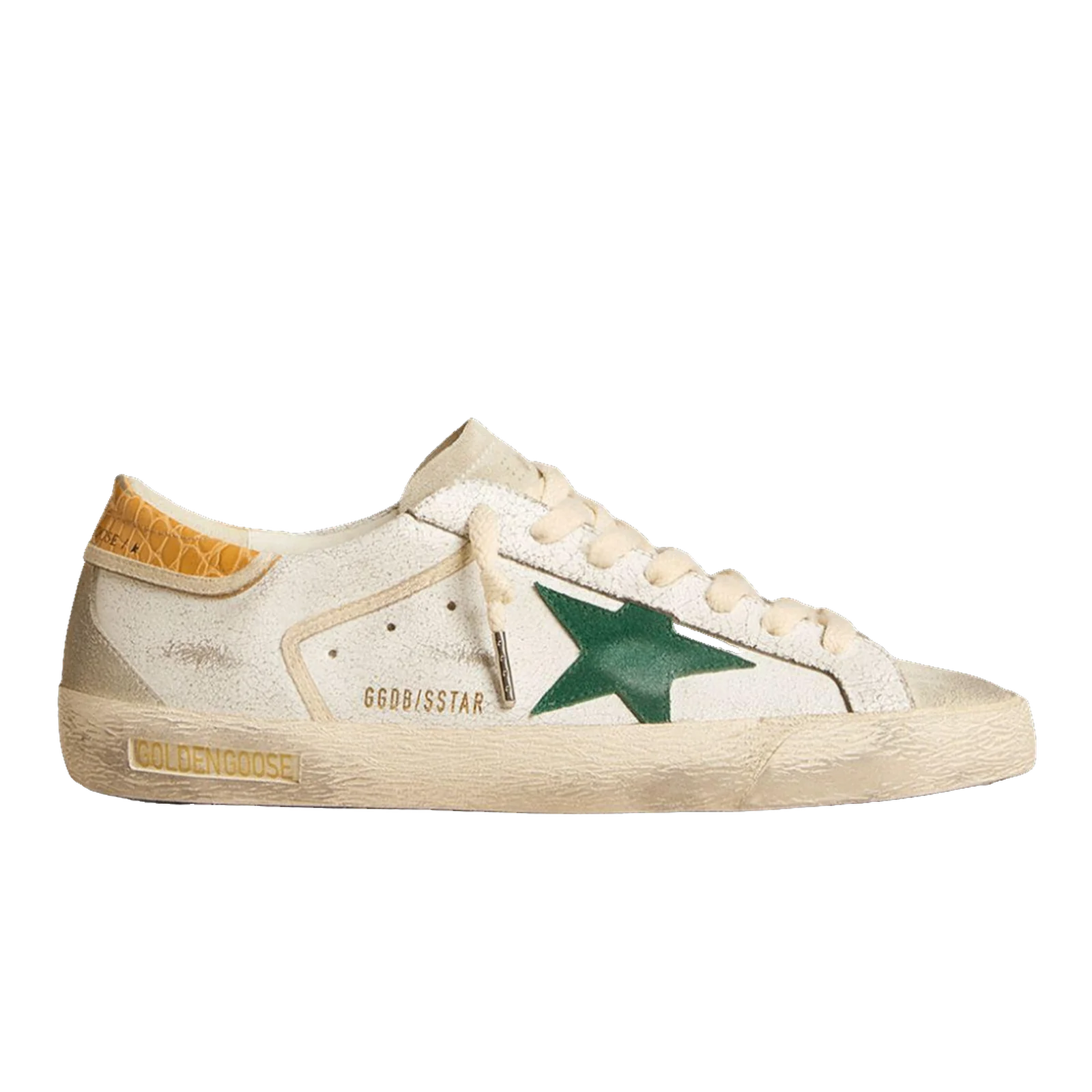 Golden Goose Super-Star Blanco Estrella Verde