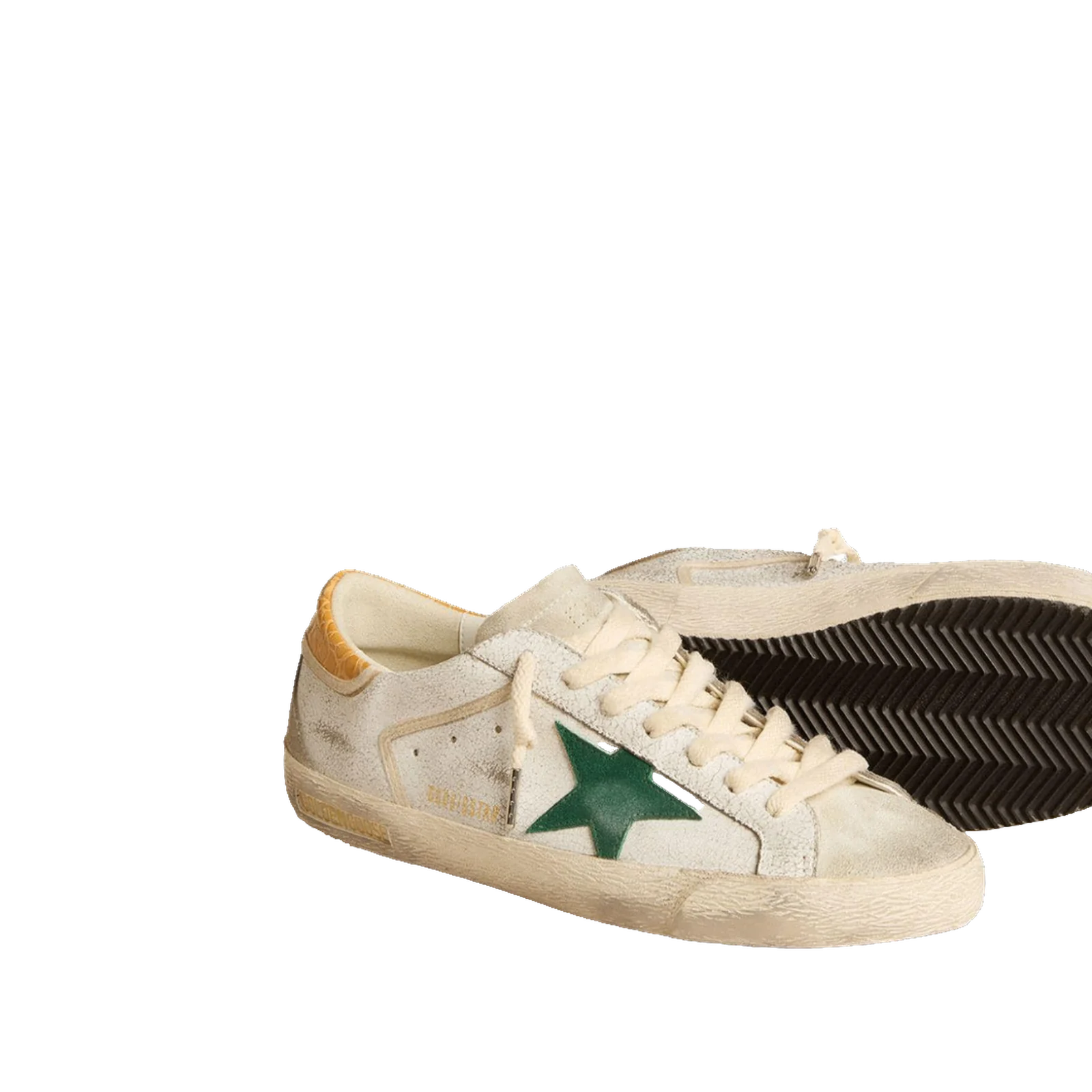 Golden Goose Super-Star Blanco Estrella Verde